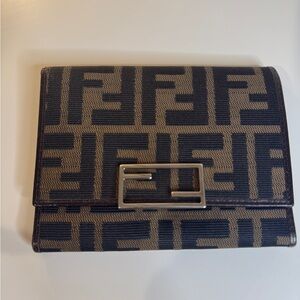 FENDI Zucca trifold wallet